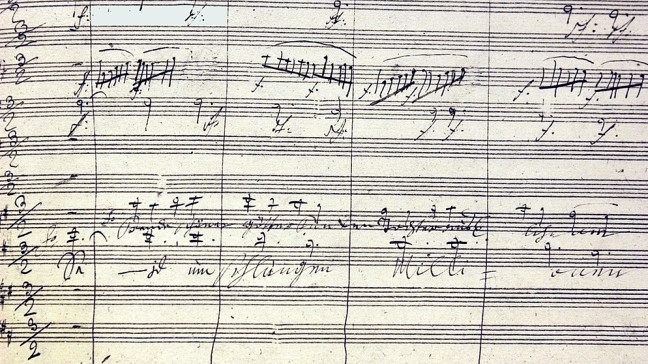 Beethovens Neunte Symphonie, Autograph | Bildquelle: picture-alliance/dpa